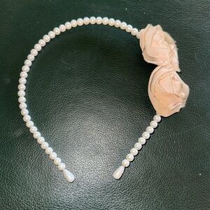 Pearl and rose handmade head band